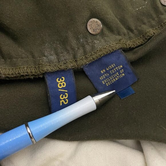 Polo Ralph Lauren Varick Slim Straight Mens Green Casual Khaki Pants 38 x 32 - Picture 6 of 7